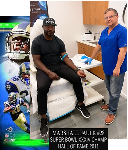 Marshall Faulk meeting with Miami hormone therapy specialist Dr. Luis Dominguez